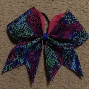 Colorful snake skin cheer bow PERFECT CONDITION!
